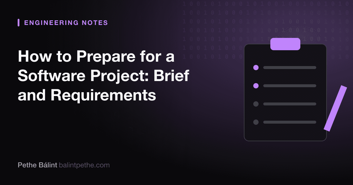How to Prepare for a Software Project: Brief and Requirements