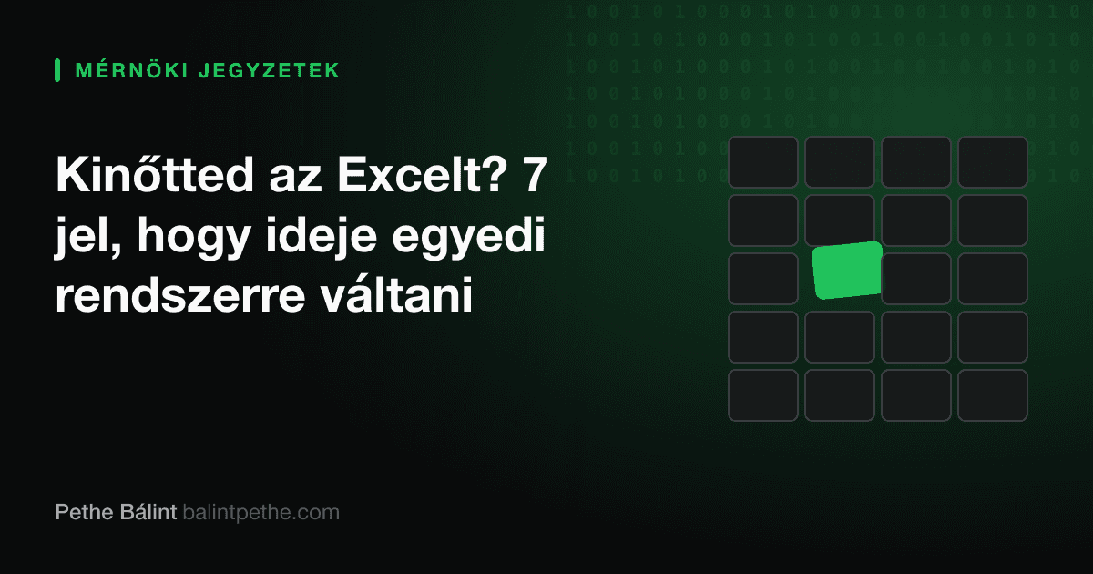 Kinőtted az Excelt? 7 jel, hogy ideje egyedi rendszerre váltani